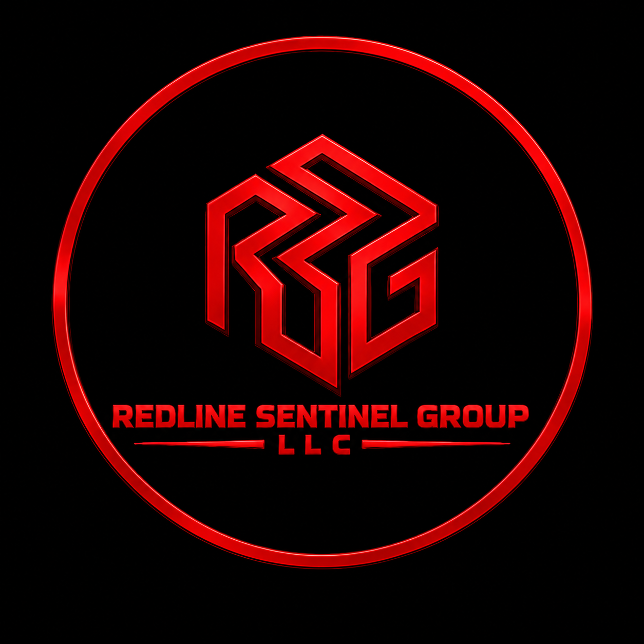 Redline Sentinel Group LLC red circular emblem